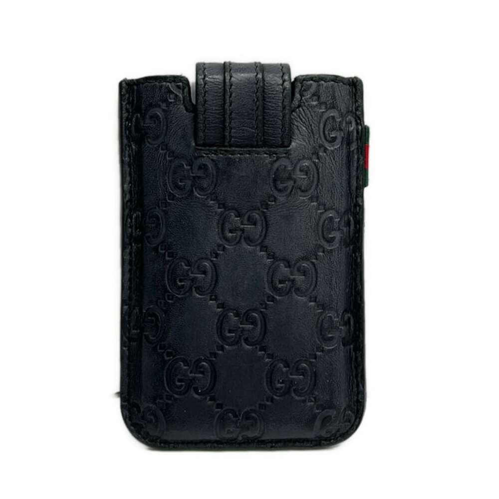 Gucci Shimaline, Shelly (Web) Accessory Case 240188 Dark Gray Green Red - Picture 2 of 6